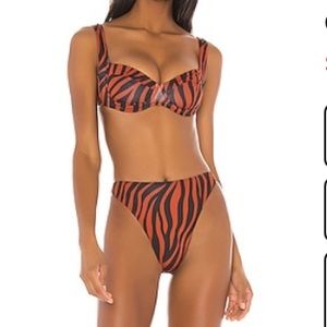 SAME red tiger print bikini